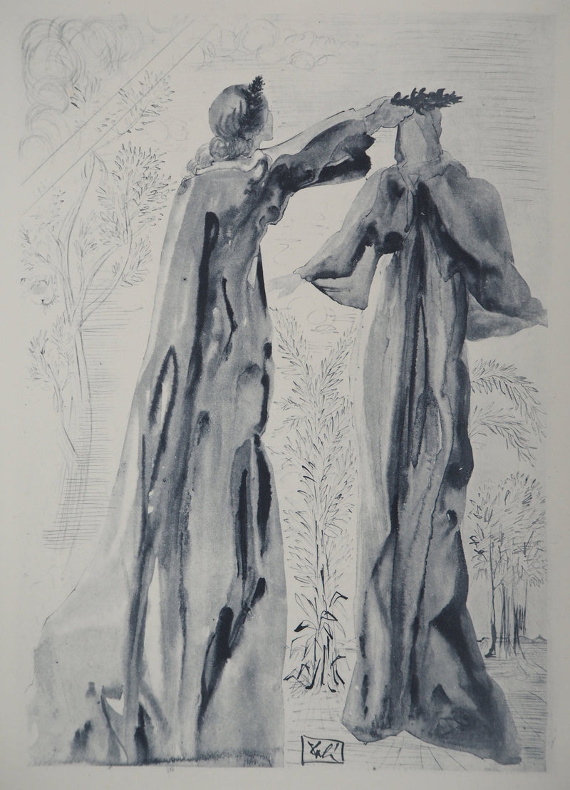 Salvador DALI : Divine Comédie : Les dernières paroles de Virgile, Gravure originale (photo de détail 3) - Crédit photo : Galerie Art.Paris