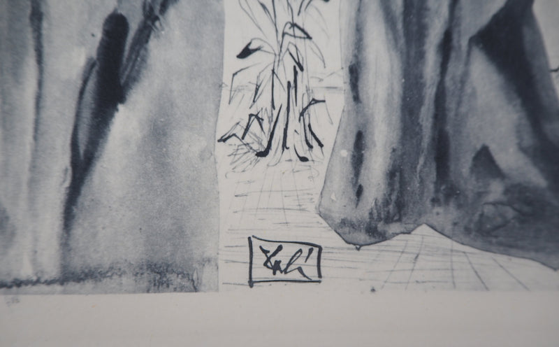 Salvador DALI : Divine Comédie : Les dernières paroles de Virgile, Gravure originale (photo de détail 2) - Crédit photo : Galerie Art.Paris