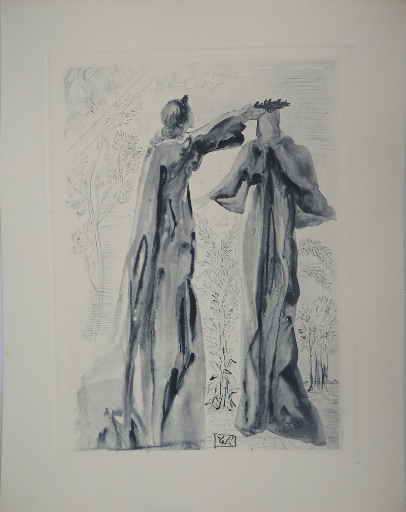 Salvador DALI : Divine Comédie : Les dernières paroles de Virgile, Gravure originale (vue générale) - Crédit photo : Galerie Art.Paris