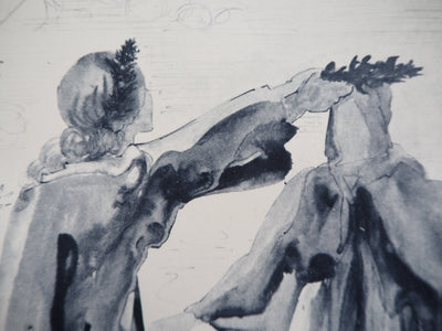 Salvador DALI : Divine Comédie : Les dernières paroles de Virgile, Gravure originale (photo de détail 4) - Crédit photo : Galerie Art.Paris