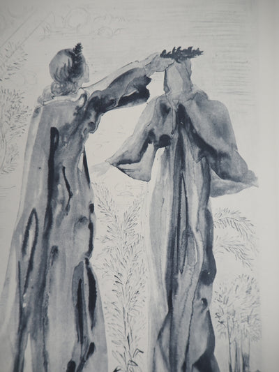 Salvador DALI : Divine Comédie : Les dernières paroles de Virgile, Gravure originale (photo de détail 5) - Crédit photo : Galerie Art.Paris
