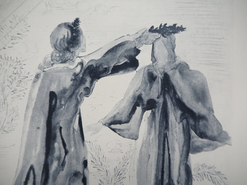 Salvador DALI : Divine Comédie : Les dernières paroles de Virgile, Gravure originale (photo de détail 6) - Crédit photo : Galerie Art.Paris