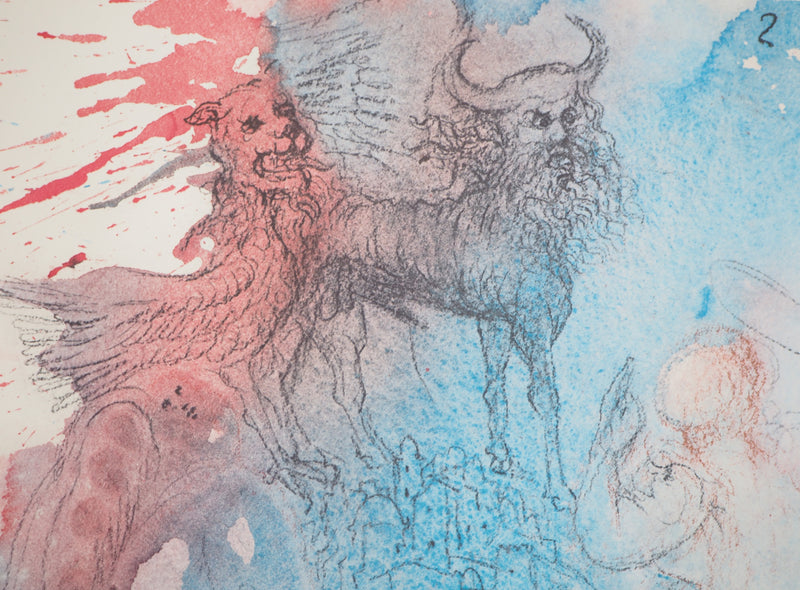 Salvador DALI : Biblia Sacra : Les Anges, Lithographie originale (photo de détail 4) - Crédit photo : Galerie Art.Paris