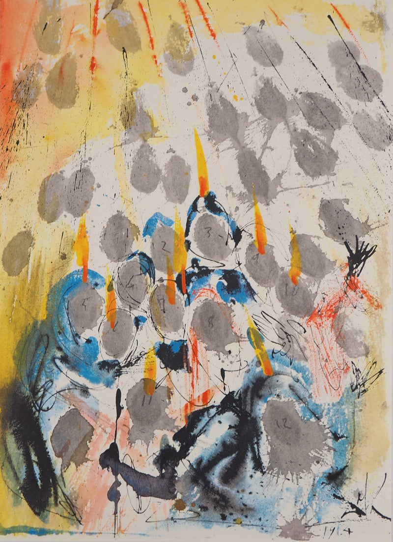 Salvador DALI : Biblia Sacra : Langues du Monde, Lithographie originale (vue générale) - Crédit photo : Galerie Art.Paris