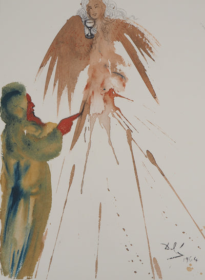 Salvador DALI : Biblia Sacra : L'Offrande, Lithographie originale (photo de détail 2) - Crédit photo : Galerie Art.Paris