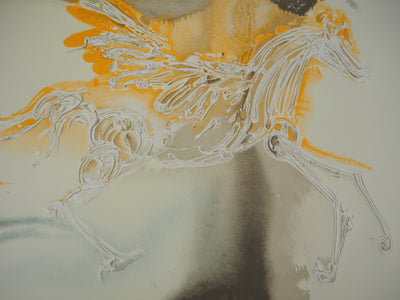 Salvador DALI : Pégase, 1983 - Lithographie (détail)