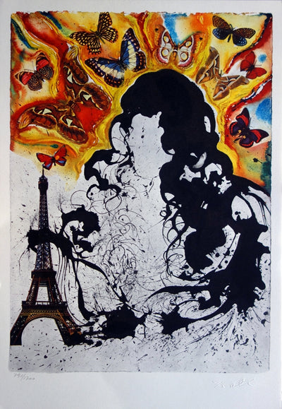 Salvador DALI : SNCF : Suite Papillon, Lithographie originale (photo de détail 2) - Crédit photo : Galerie Art.Paris