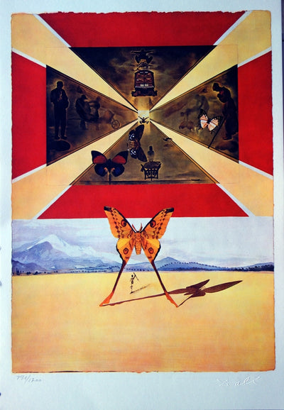 Salvador DALI : SNCF : Suite Papillon, Lithographie originale (photo de détail 4) - Crédit photo : Galerie Art.Paris