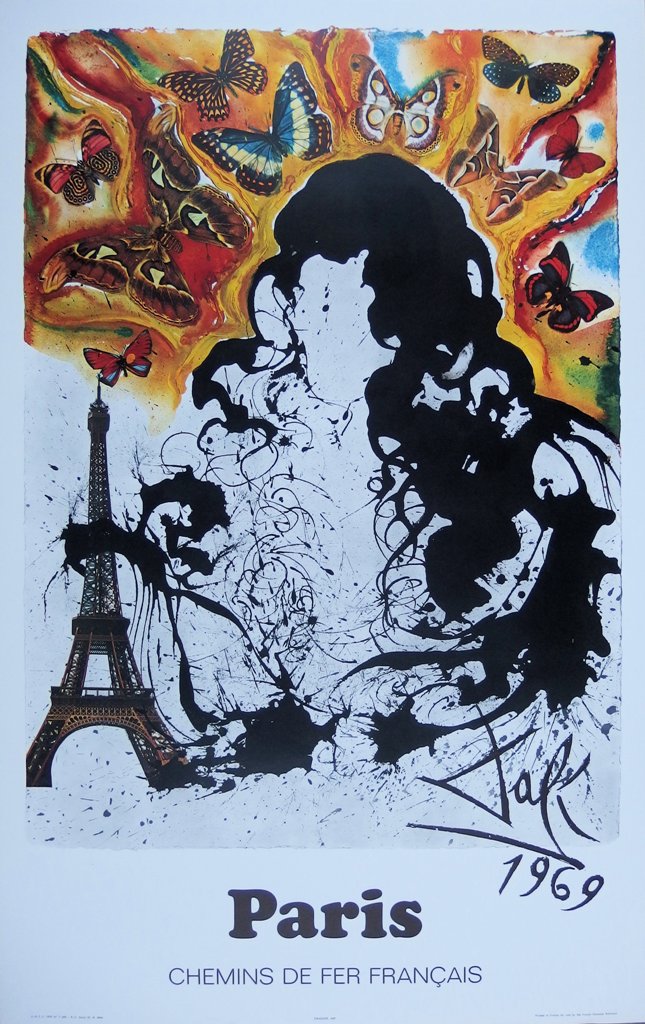 Salvador DALI : Suite Papillon, SNCF, Lithographie originale (photo de détail 2) - Crédit photo : Galerie Art.Paris