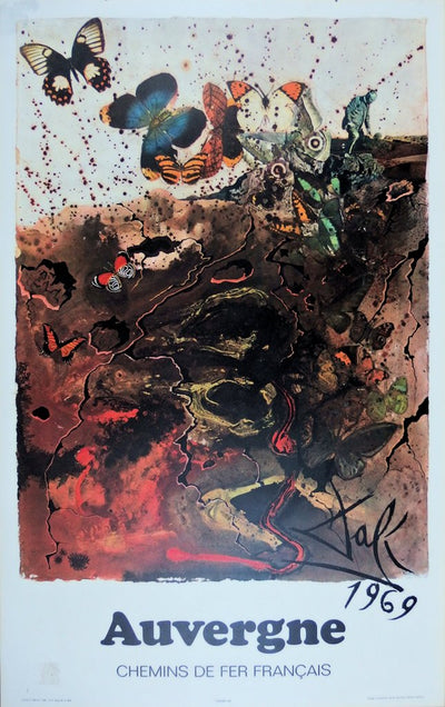 Salvador DALI : Suite Papillon, SNCF, Lithographie originale (photo de détail 3) - Crédit photo : Galerie Art.Paris