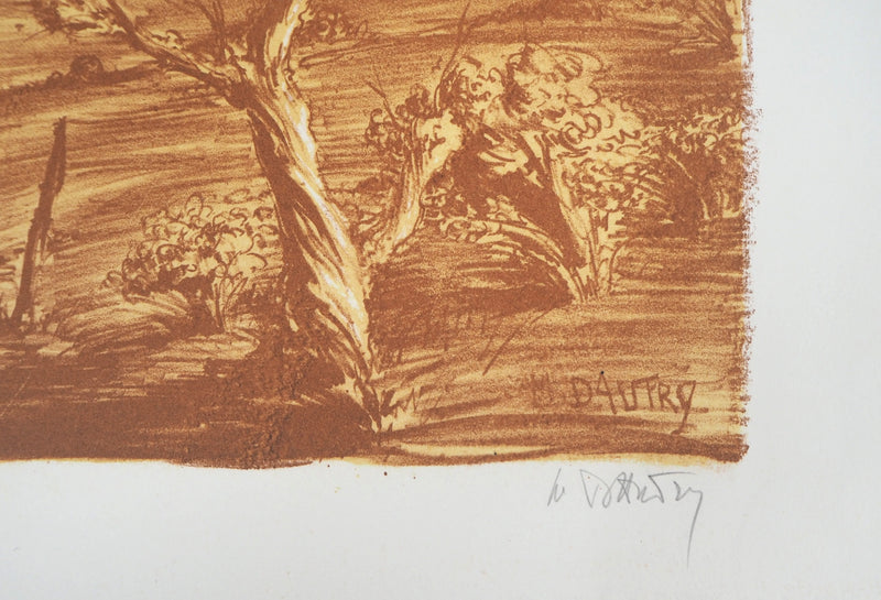 Marc DAUTRY : La construction - Lithographie (détail)