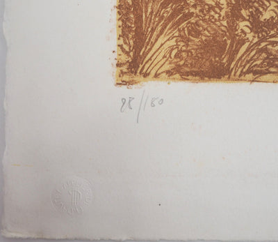 Marc DAUTRY : La construction - Lithographie (détail)