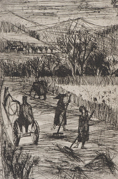 F. DAVID : La moisson - Gravure