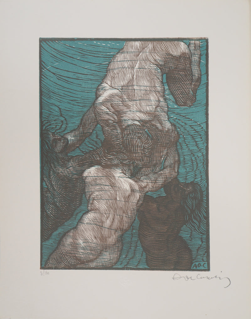 Adolpho DE CAROLIS : Ila, Idylles de Théocrite, 1925 - Gravure sur bois (détail)