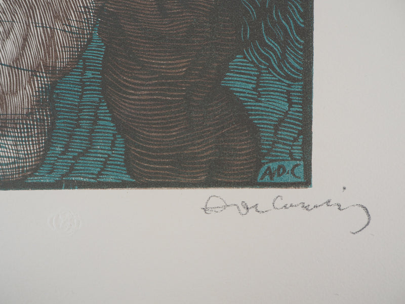 Adolpho DE CAROLIS : Ila, Idylles de Théocrite, 1925 - Gravure sur bois (détail)
