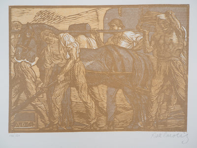 Adolpho DE CAROLIS : Le Travail, 1923 - Gravure sur bois