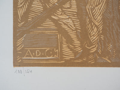 Adolpho DE CAROLIS : Le Travail, 1923 - Gravure sur bois (détail)
