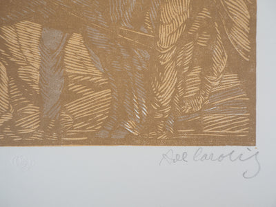 Adolpho DE CAROLIS : Le Travail, 1923 - Gravure sur bois (détail)