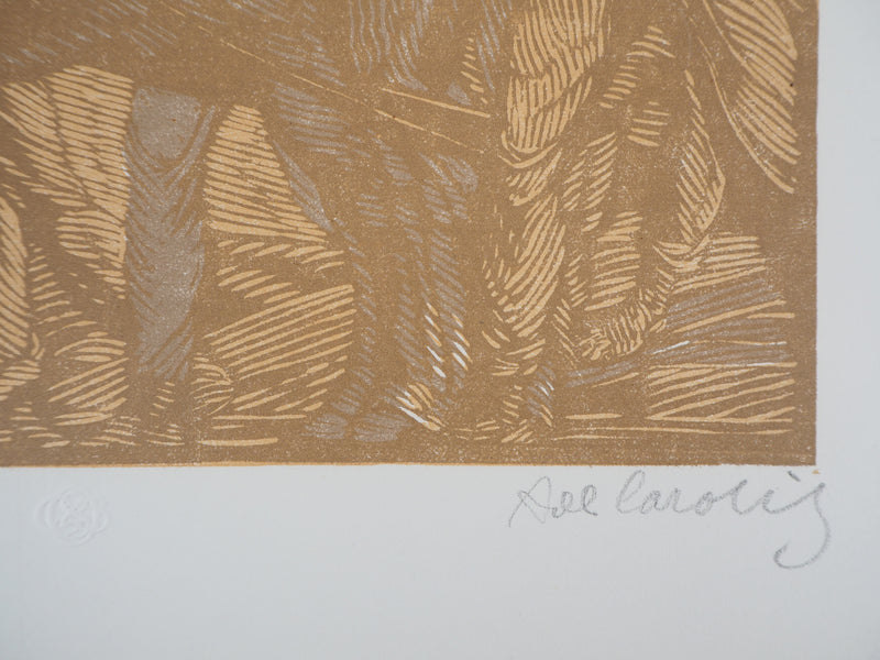 Adolpho DE CAROLIS : Le Travail, 1923 - Gravure sur bois (détail)