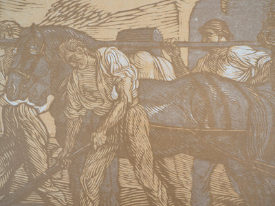 Adolpho DE CAROLIS : Le Travail, 1923 - Gravure sur bois (détail)