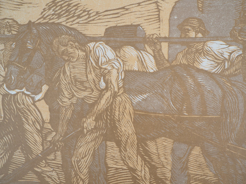 Adolpho DE CAROLIS : Le Travail, 1923 - Gravure sur bois (détail)
