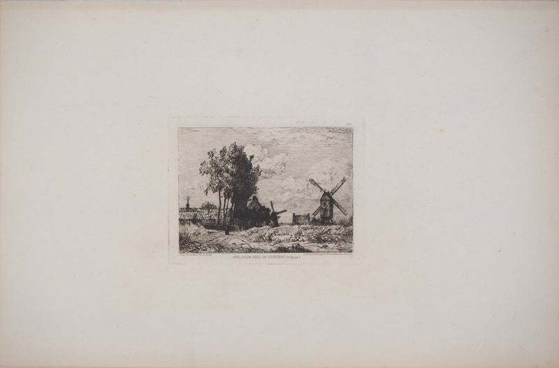 Marcellin DE GROISEILLIEZ : Avelghen près de Courtray - Gravure (détail)