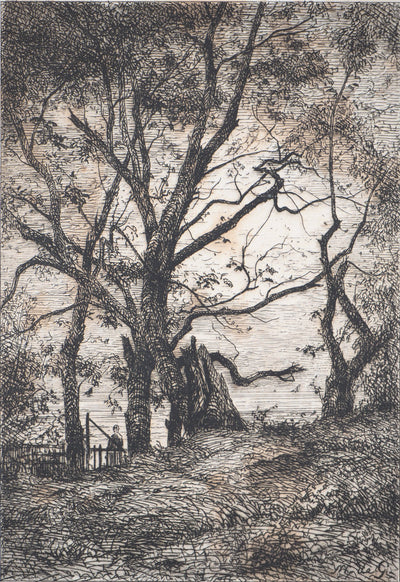 Marcellin DE GROISEILLIEZ : La barrière - Gravure