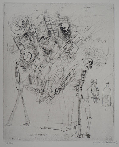 Alexis DE KERMOAL : La ville ouvre ses portes - Gravure