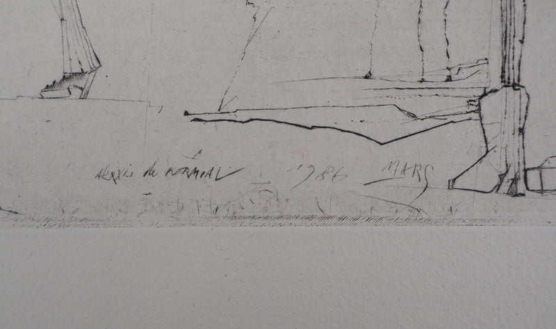 Alexis DE KERMOAL : La ville ouvre ses portes - Gravure (détail)