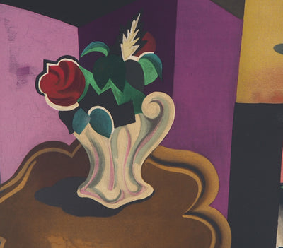 Roger DE LA FRESNAYE : Bouquet de roses cubiste, Lithographie originale (photo de détail 4) - Crédit photo : Galerie Art.Paris