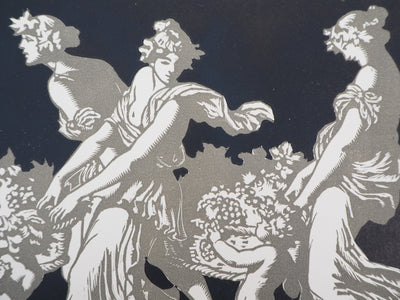 Maurice DE LAMBERT : Hommage à Bacchus, les vendanges, 1927 - Gravure sur bois (détail)