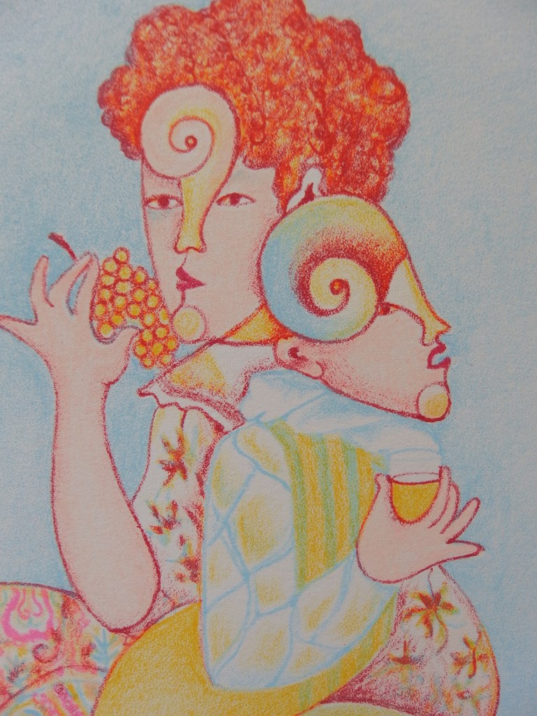 Bona DE MANDIARGUES :  - Lithographie (détail)