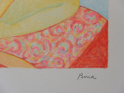 Bona DE MANDIARGUES :  - Lithographie (détail)