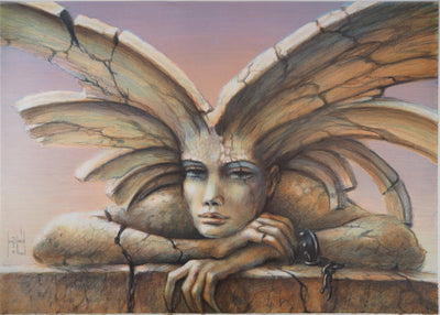 Francis DE SAINT GENIES : Énigme : Femme fatale - Lithographie