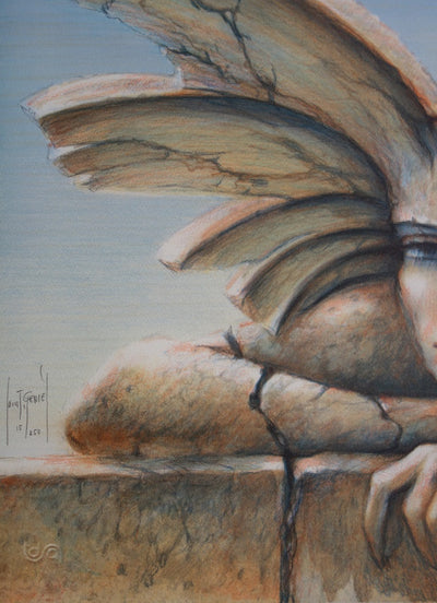 Francis DE SAINT GENIES : Enigme : Liberté - Lithographie (détail)