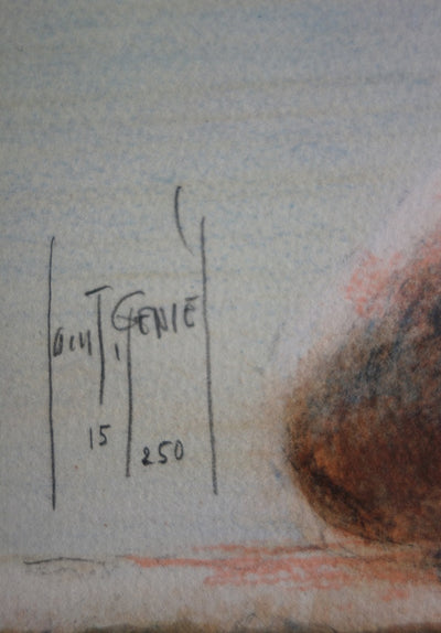 Francis DE SAINT GENIES : Enigme : Liberté - Lithographie (détail)