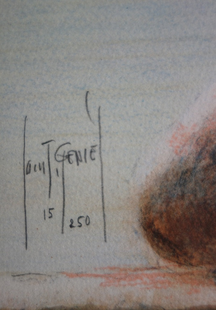 Francis DE SAINT GENIES : Enigme : Liberté - Lithographie (détail)