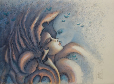 Francis DE SAINT GENIES : Et si la rose - Lithographie