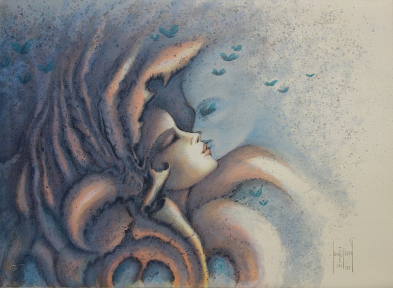 Francis DE SAINT GENIES : Et si la rose - Lithographie