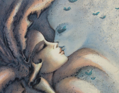 Francis DE SAINT GENIES : Et si la rose - Lithographie (détail)