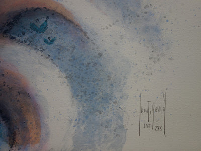 Francis DE SAINT GENIES : Et si la rose - Lithographie (détail)