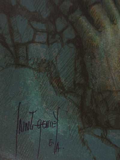 Francis DE SAINT-GENIES : Sablier féminin, 2008 - Lithographie (détail)