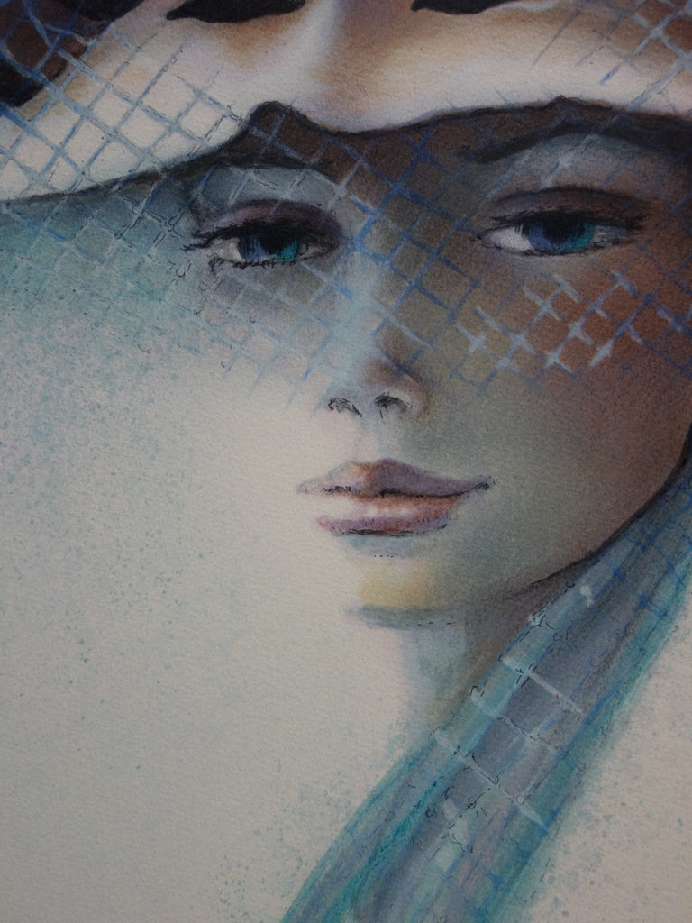 Francis DE SAINT-GENIES : Violette - Lithographie (détail)