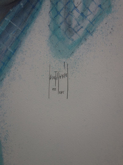 Francis DE SAINT-GENIES : Violette - Lithographie (détail)