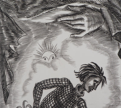 Albert DECARIS : L'aventure, 1987 - Gravure (détail)