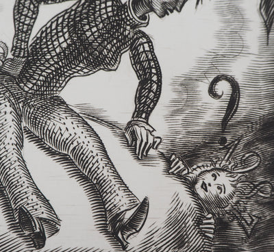 Albert DECARIS : L'aventure, 1987 - Gravure (détail)