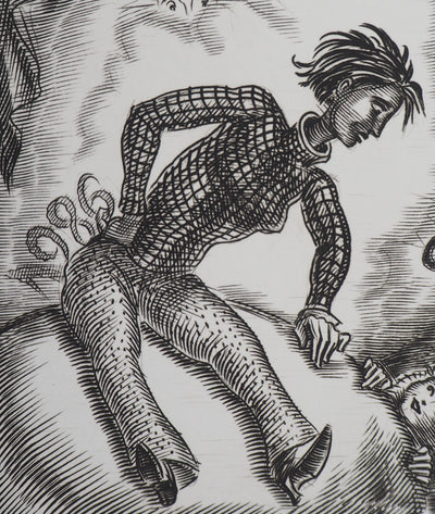 Albert DECARIS : L'aventure, 1987 - Gravure (détail)