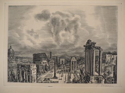 Albert DECARIS : Ruines de Rome - Gravure