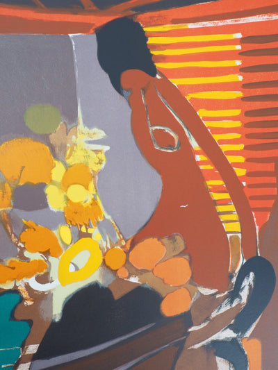 Alfred DEFOSSEZ : Nonchalance, 1973 - Lithographie (détail)