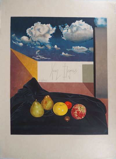Xavier DEGANS : Nature morte surréaliste - Lithographie